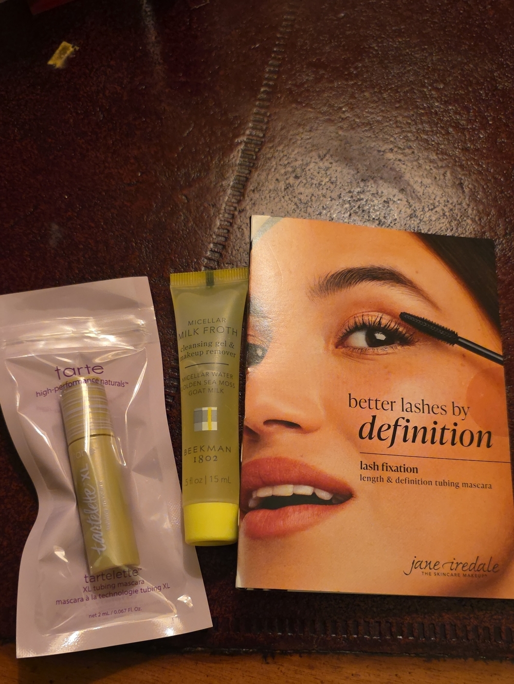 jane iredale Better Lashes Mascara & Tarte Xl & Milk Froth Makeup Remover Sample
